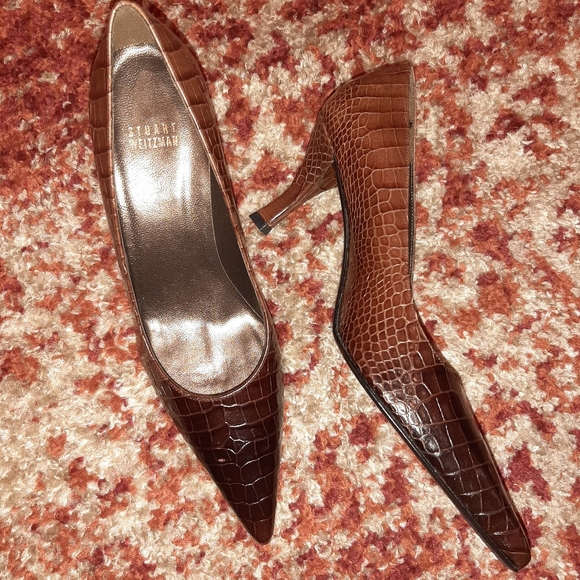 Stuart Weitzman croc ombre pumps - Picture 2 of 12